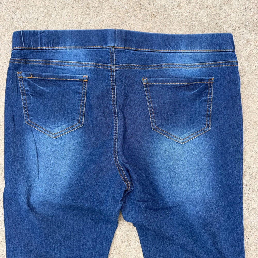 No Boundaries Jeggings Women XL Blue Dark Wash Pull On Stretch Casual Jeans - Picture 14 of 14